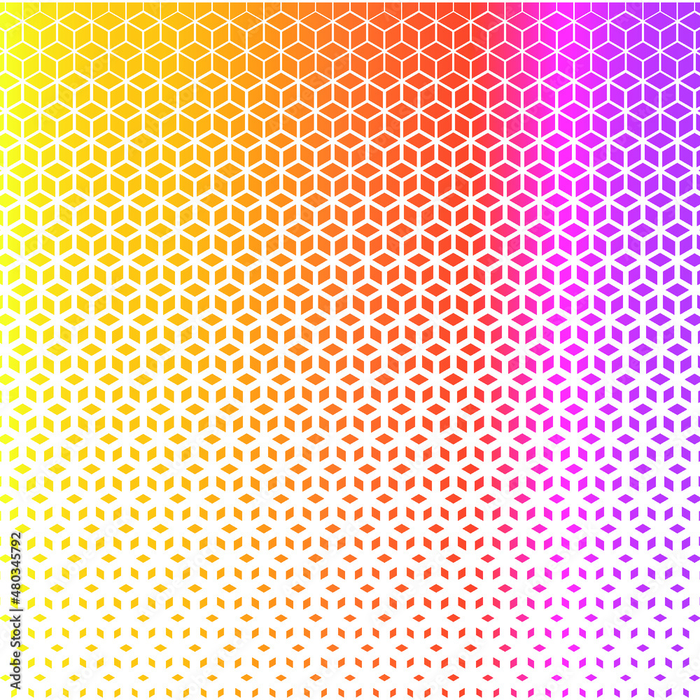 Geometric vector background with repeating gradient honeycombs Geometric vector background with repeating gradient honeycombs