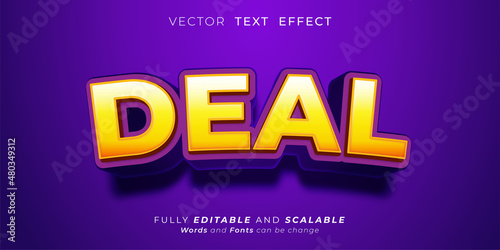 Editable text effect, Deal with 3D style lettering