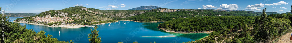 Grand Canyon du Verdon Verdonschlucht Gorges du Verdon Alpes-de-Haute-Provence Lac de Sainte-Croix Stausee Plage de Bauduen Panorama Nationalpark 