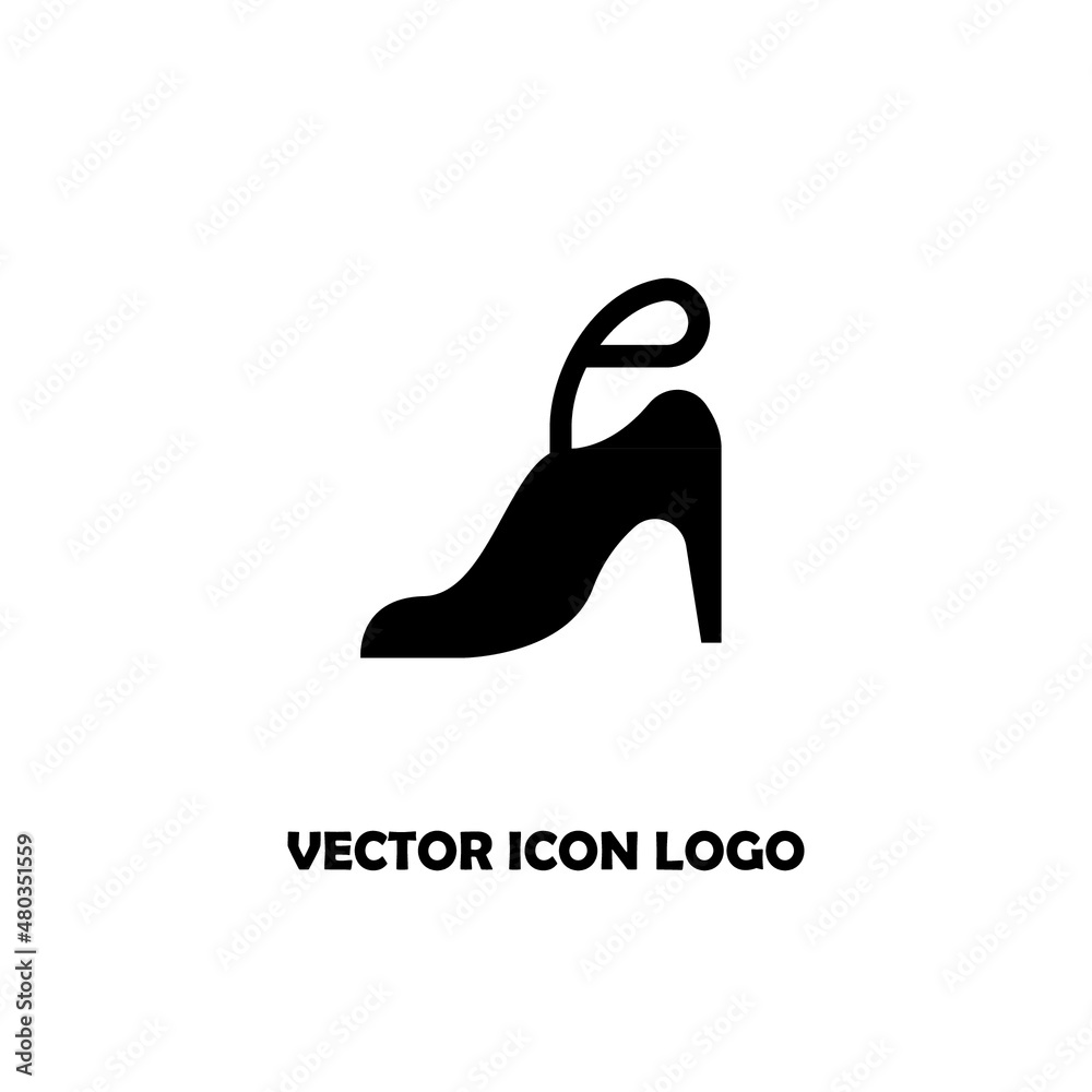 Shoe vector icon logo illustration