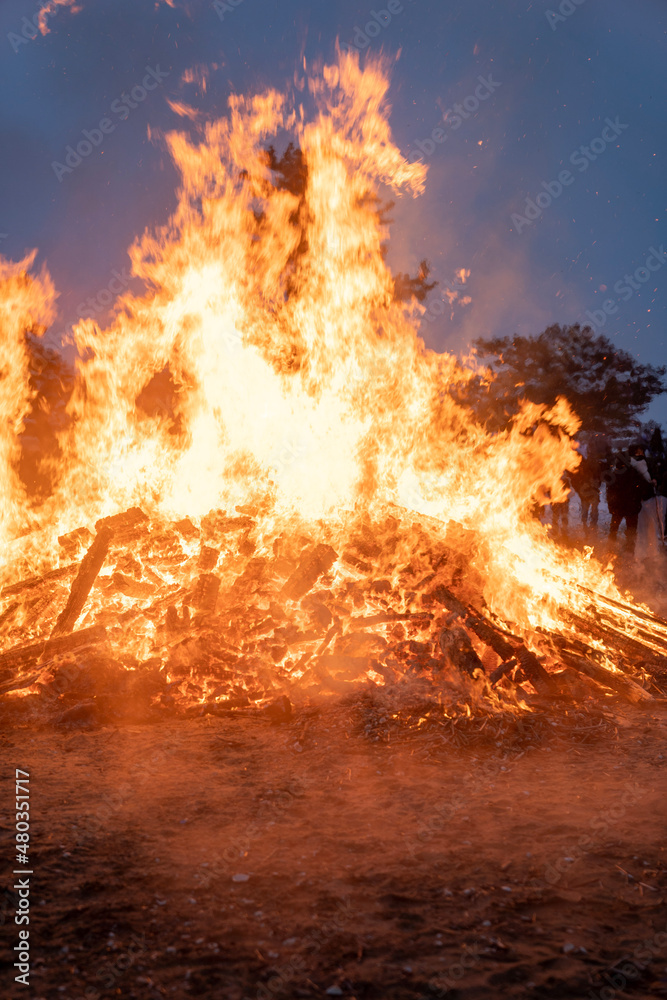 Fototapeta premium fire on the beach
