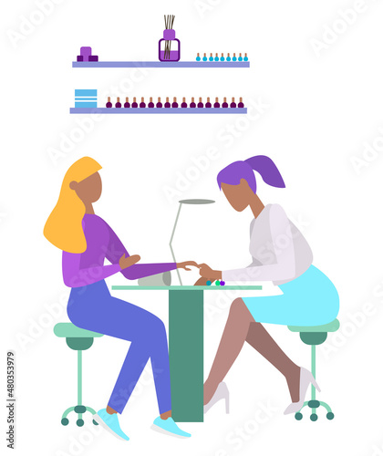 Manicure Flat Illustration