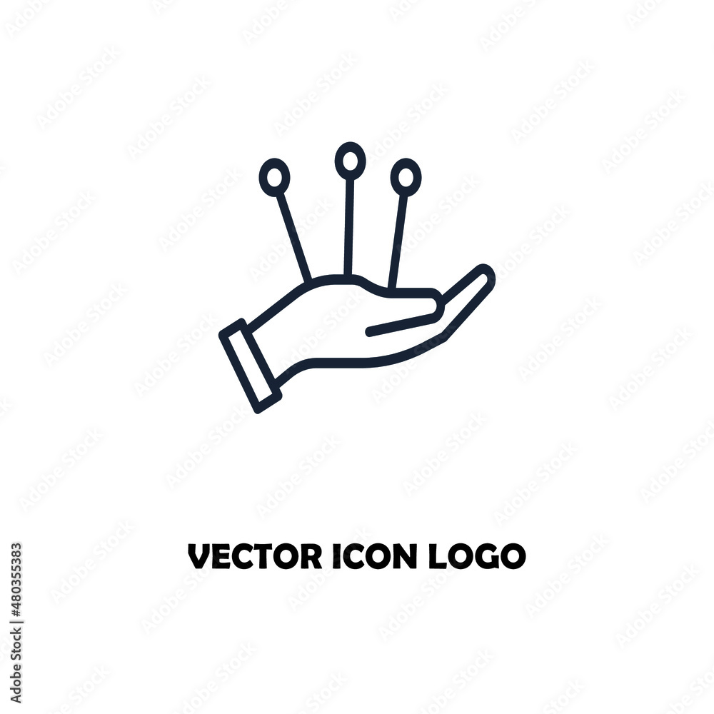 Fototapeta premium injection hand vector icon logo illustration