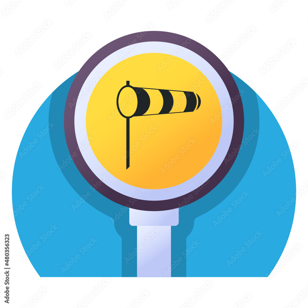 Vetor de Windsock Vector color Icon Design, Modern traffic guide
