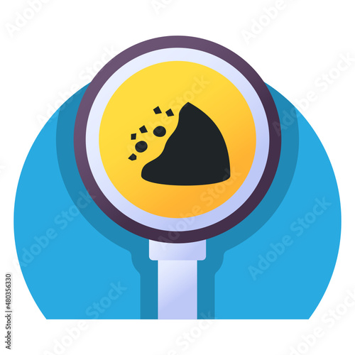 Rock Falling Area Road Concept Vector Icon Design, Modern traffic guide warning sign, Regulatory and recognisable symbol, Mandatory Road signage stock illustration