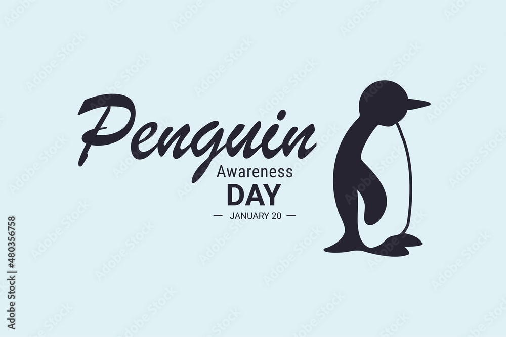 Obraz premium Illustration vector graphic of Penguin Awareness Day. The illustration is Suitable for banners, flyers, stickers, Card, etc.