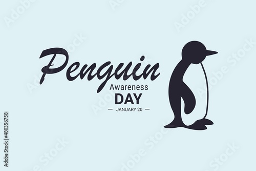 Obraz na plátně Illustration vector graphic of Penguin Awareness Day