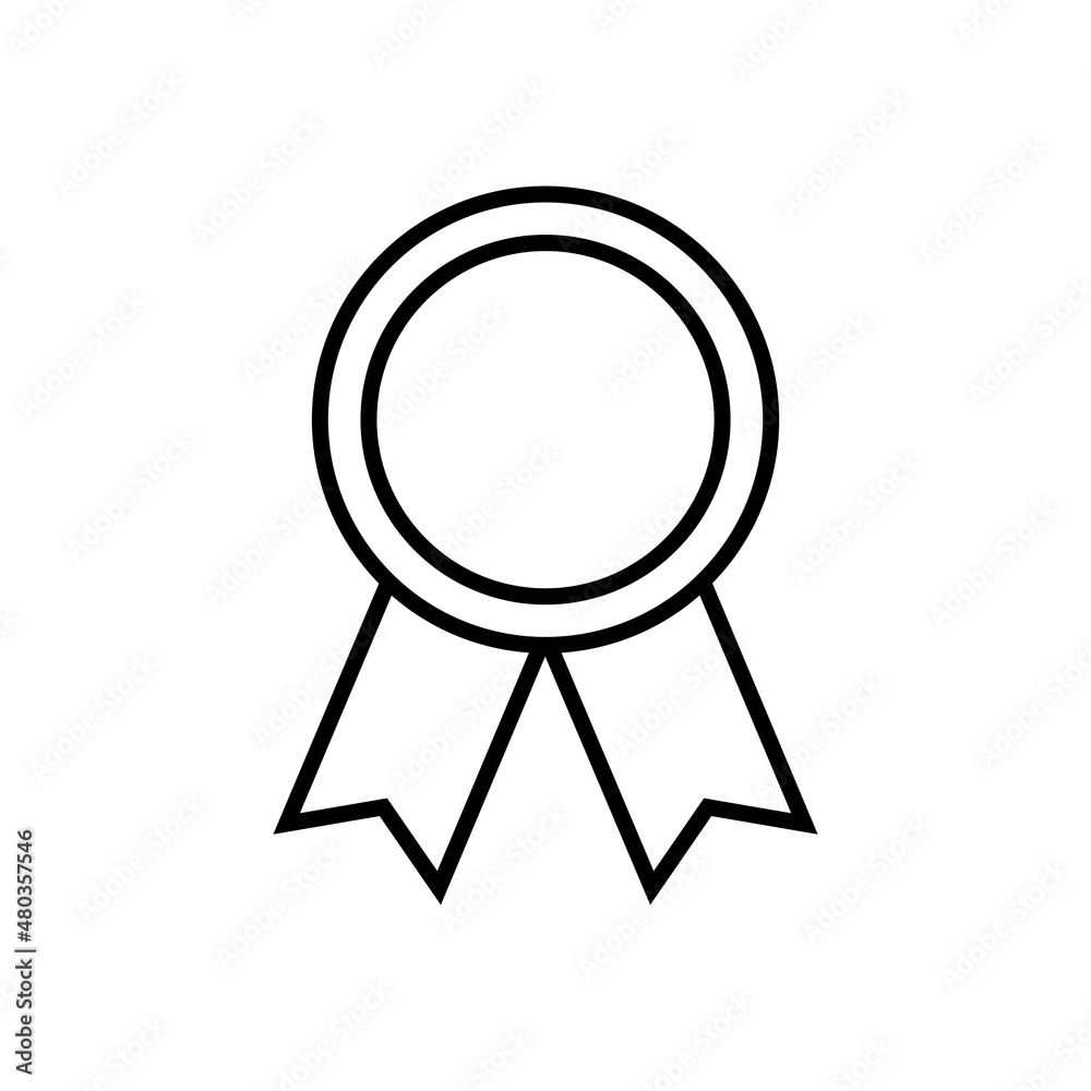 Medal line icon, vector outline logo isolated on white background
