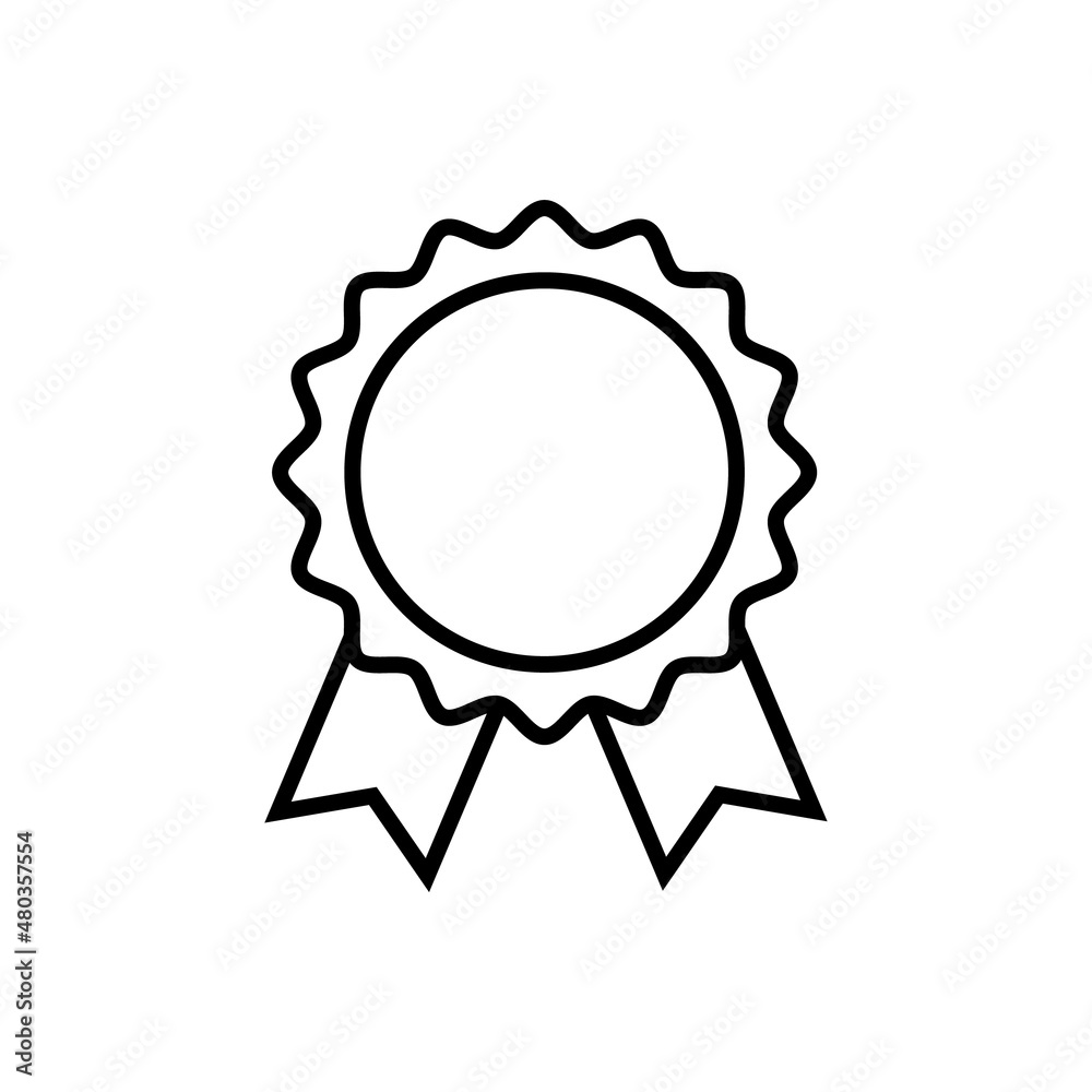 Medal line icon, vector outline logo isolated on white background Medal line icon, vector outline logo isolated on white background
