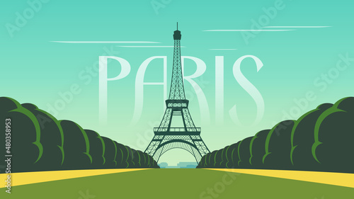 Vector illustration Paris France (ID: 480358953)
