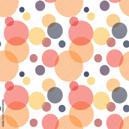 Seamless polka dots pattern. Geometric background. 