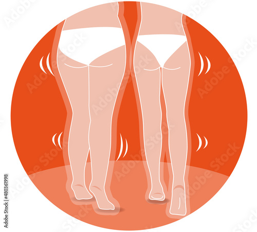 Women legs loss weight