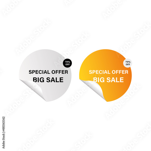 Set of percentage discount banners icons.10,20,30,40,50,60,70,80,90 percent sale Vector illustration eps 10