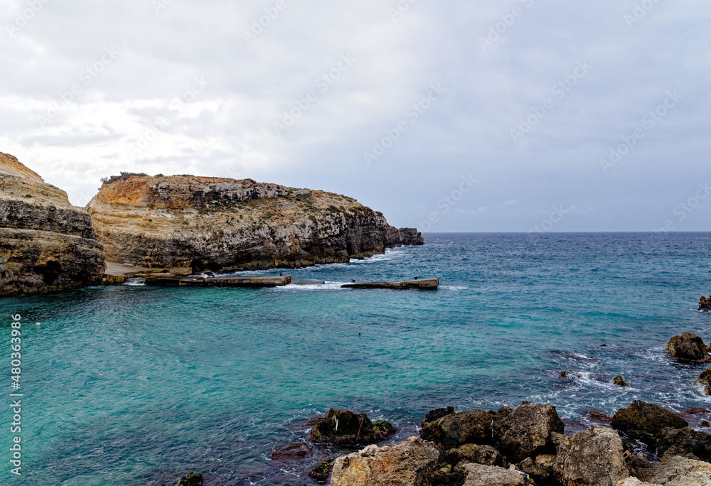 Scenic view of Anchor Bay - Malta