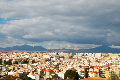 View of the roofs of the buildings of Alicante from the top of the Castillo Santa Barbara © XarlyFotON