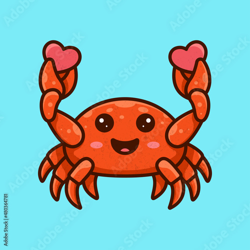 CUTE CRAB MASCOT LOGO