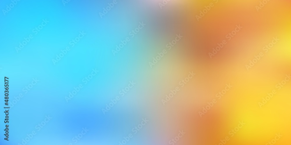 Light blue, yellow vector gradient blur backdrop.