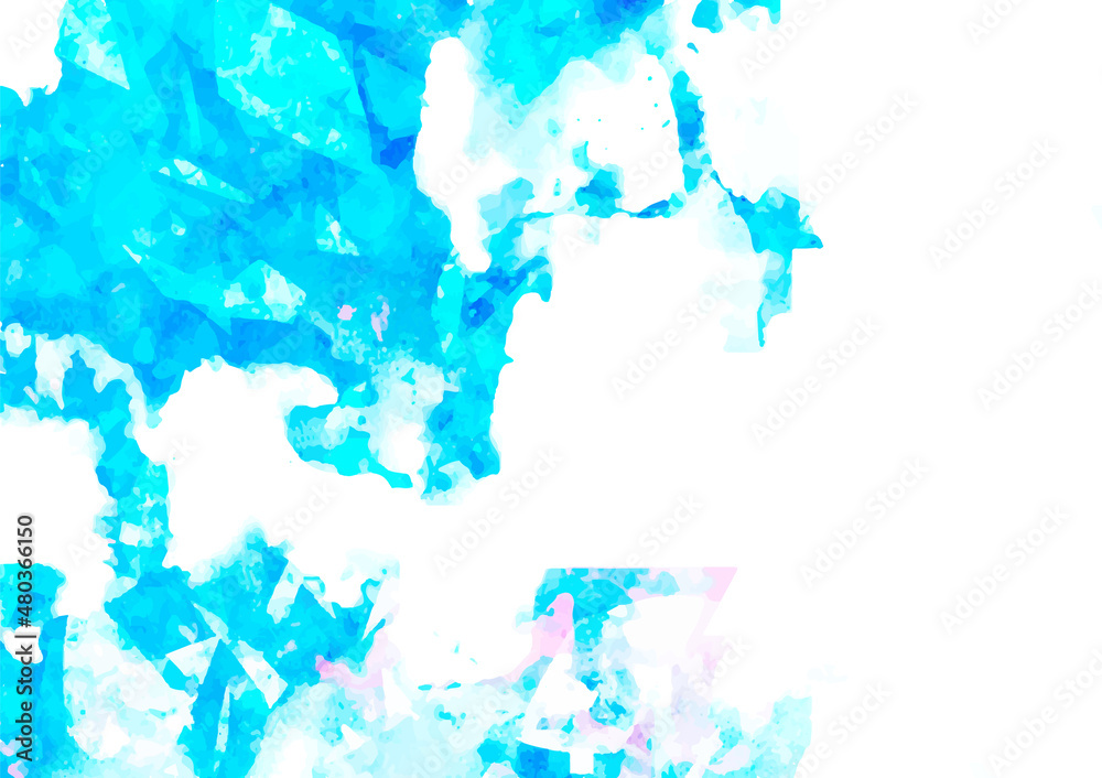 幻想的な水彩の水色テクスチャ背景
