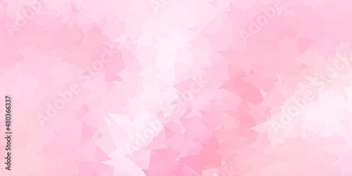 Light red vector polygonal background.