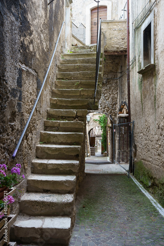 Castelvecchio Calvisio, medieval village in the Gran Sasso Natural Park, Abruzzi