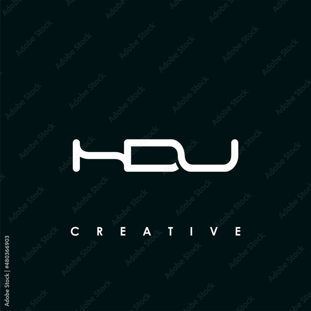 HDU Letter Initial Logo Design Template Vector Illustration HDU Letter Initial Logo Design Template Vector Illustration