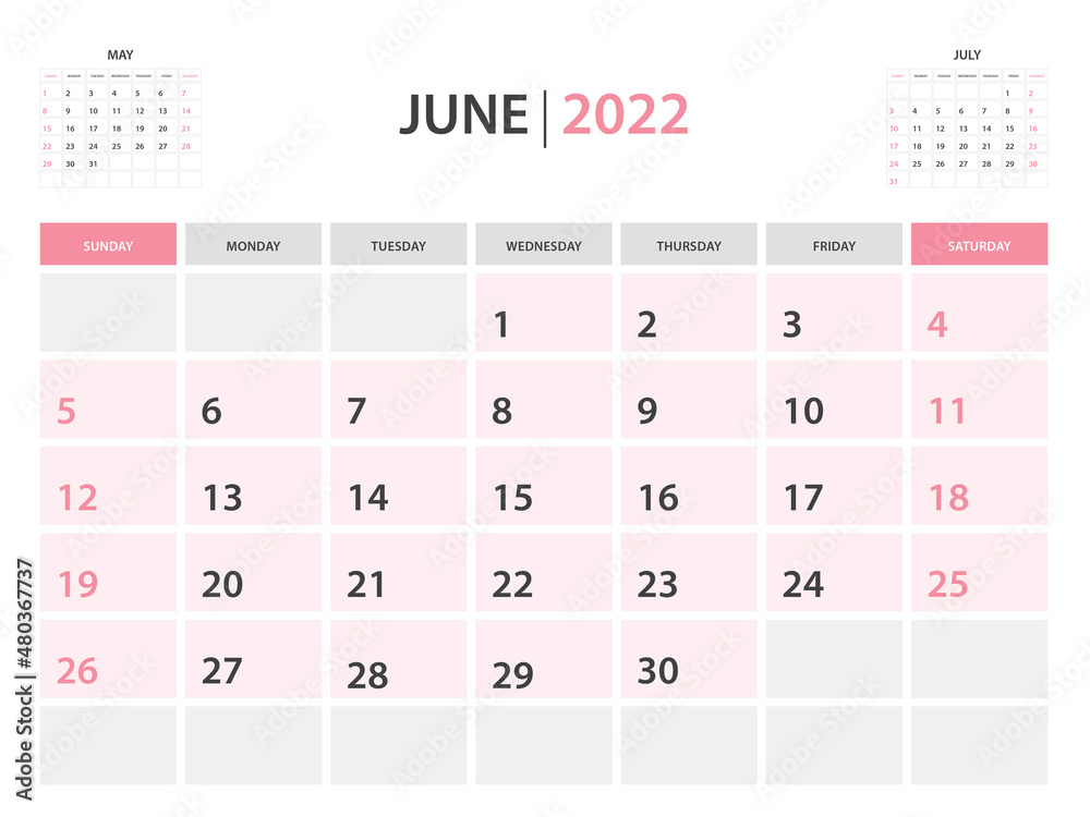 Calendar 2022 template, January 2022 layout, Printable minimalist monthly planner, Desk Calendar 2022 template, Wall calendar design, Week Start On Sunday, Stationery, printing, pink color, vector Calendar 2022 template, January 2022 layout, Printable minimalist monthly planner, Desk Calendar 2022 template, Wall calendar design, Week Start On Sunday, Stationery, printing, pink color, vector
