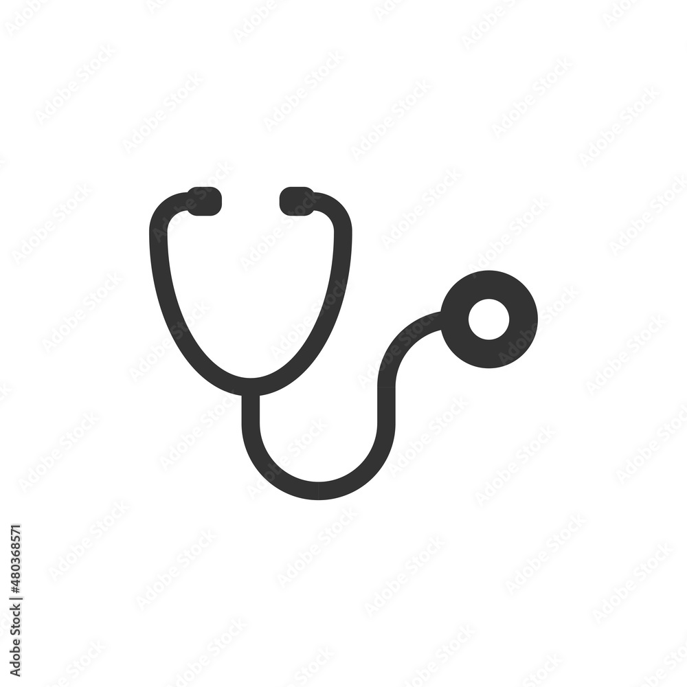 Stethoscope icon in flat style. Heart diagnostic vector illustration on isolated background. Medicine sign business concept. Stethoscope icon in flat style. Heart diagnostic vector illustration on isolated background. Medicine sign business concept.