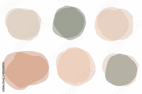 simple vintage color frame sticker set