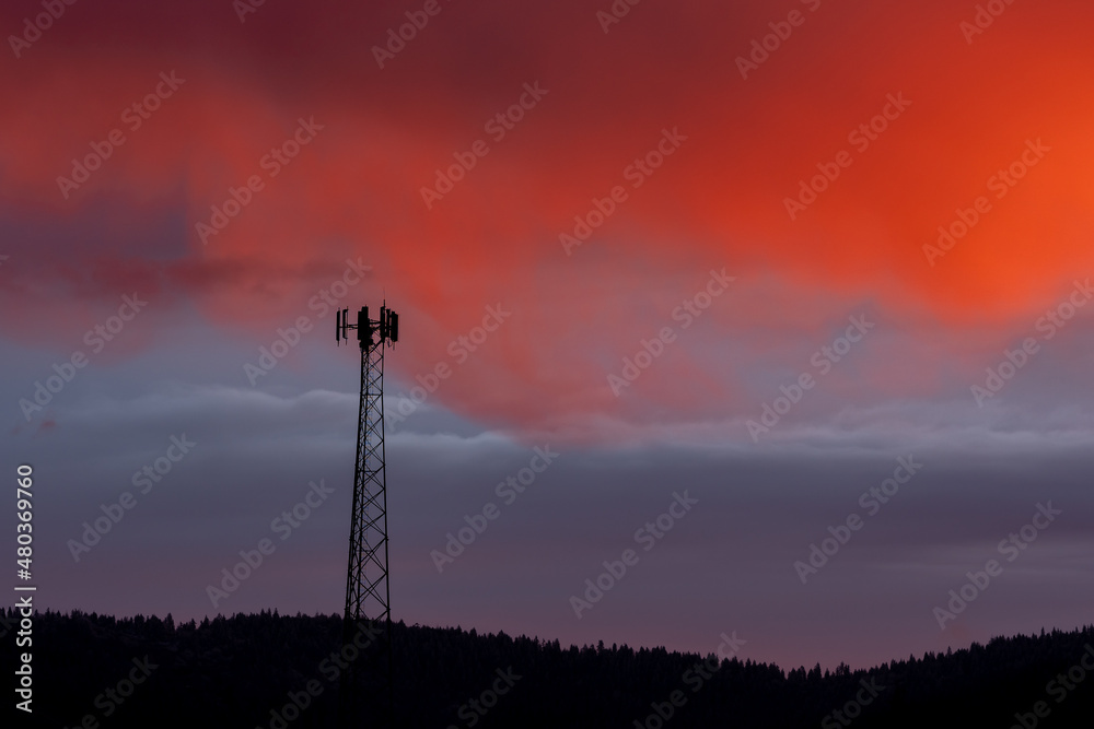 Cell Phone Tower Sunrise