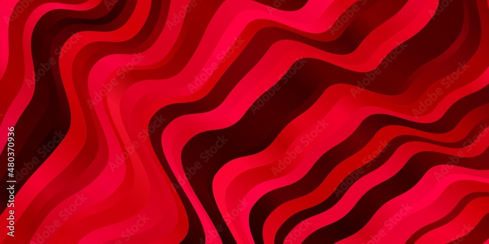 Fototapeta premium Light Red vector background with bent lines.
