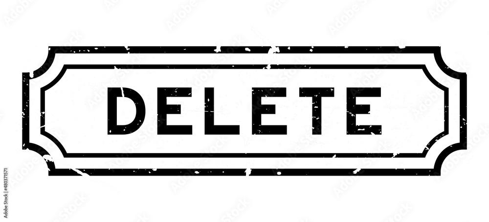 Grunge black delete word rubber seal stamp on white background Grunge black delete word rubber seal stamp on white background