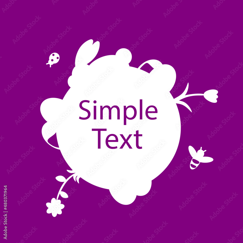 Vector illustration. For commercial. Spring logo in flat design and with rabbit, flowers, eggs, bee and ladybug. Vector illustration. For commercial. Spring logo in flat design and with rabbit, flowers, eggs, bee and ladybug.