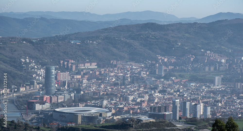 vista panorámica de Bilbao