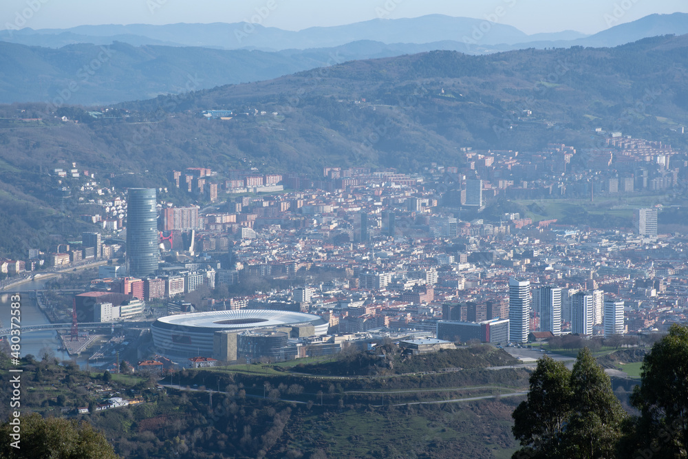 Fototapeta premium vista panorámica de Bilbao