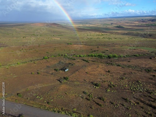 Rainbow in the field