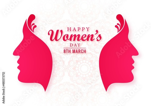 Happy womens day greeting card background