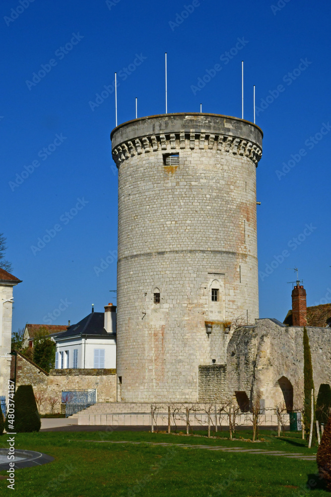 Vernon; France - march 7 2021 : archives tower and the battlements