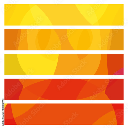 Colorful summer banners set. Vector collection.	