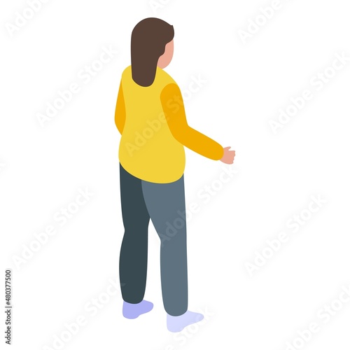 Healthy pregnant icon isometric vector. Baby mom