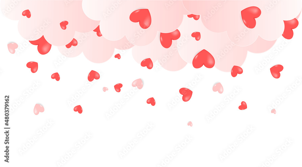 Happy Valentine's day text, hand lettering typography poster on red gradient background. Vector illustration. Romantic realistic heart. Valentines Day with hearts shape Happy Valentine's day text, hand lettering typography poster on red gradient background. Vector illustration. Romantic realistic heart. Valentines Day with hearts shape