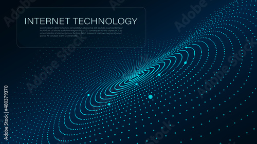 Technology background. Virtual reality analysis. Futuristic bitmap. Vector illustration.