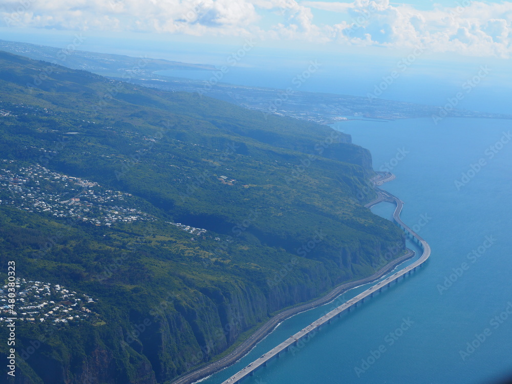 Fototapeta premium Vue aérienne sur La réunion
