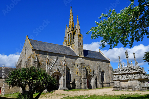 Saint Jean Trolimon; France - may 16 2021 : Tronoen church