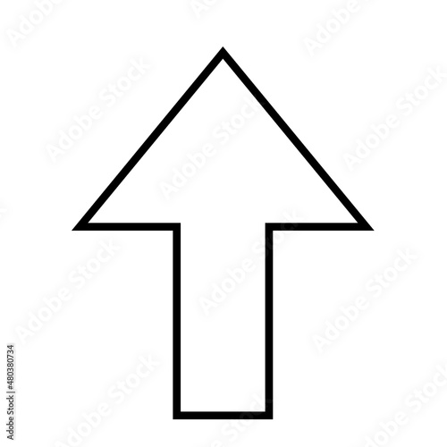 上を示すイラスト。上向きの矢印。