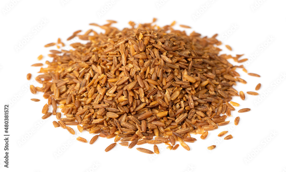 Roasted cumin seeds isolated on white background Roasted cumin seeds isolated on white background