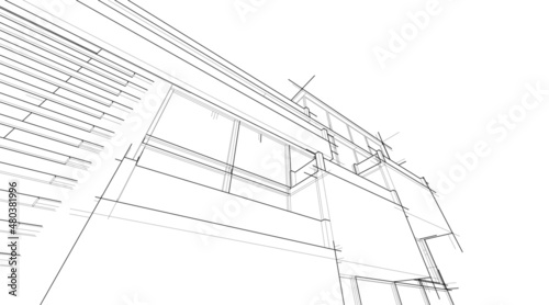 Wallpaper Mural sketch of house Torontodigital.ca