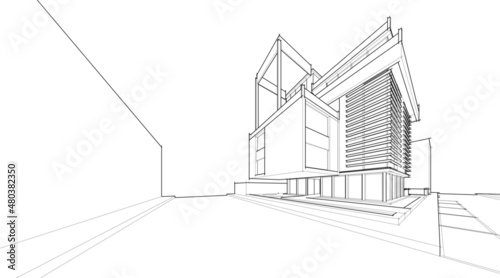 sketch of house