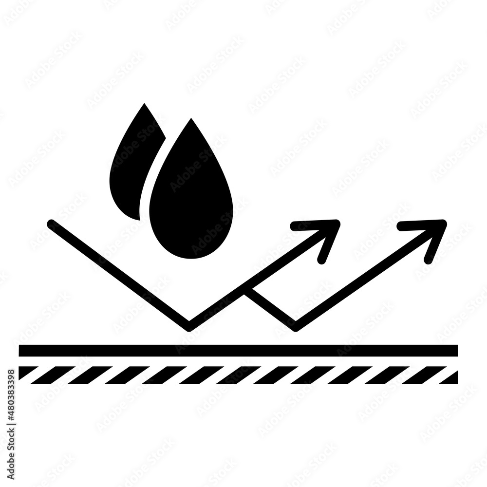 Waterproof, drop resistant. Pollution and liquid protection icon Waterproof, drop resistant. Pollution and liquid protection icon