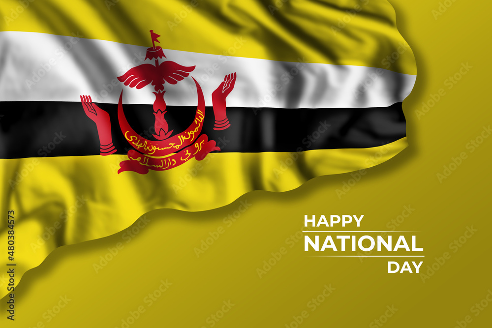 Brunei National day greetings card Stock Illustration Adobe Stock