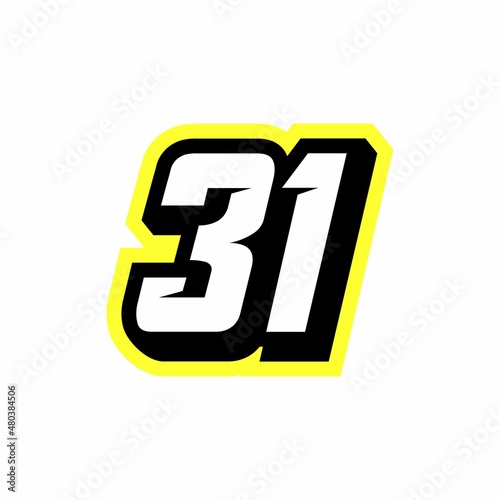 Racing number 31 logo design inspiration